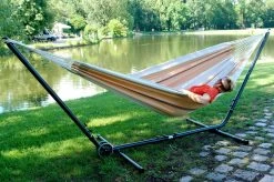 Familien-Hängematte California Orange Baumwolle -Gartenmöbel Store garten deals jobek haengemattengestell anthrazit lola haengematte xxxl californija cappuccino 28556 12