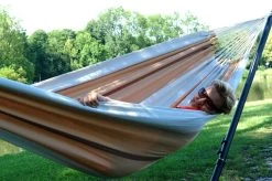 Familien-Hängematte California Orange Baumwolle -Gartenmöbel Store garten deals jobek haengemattengestell anthrazit lola haengematte xxxl californija cappuccino 28556 14