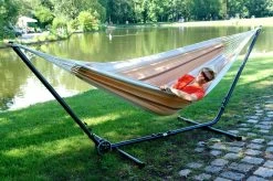 Familien-Hängematte California Orange Baumwolle -Gartenmöbel Store garten deals jobek haengemattengestell anthrazit lola haengematte xxxl californija cappuccino 28556 9