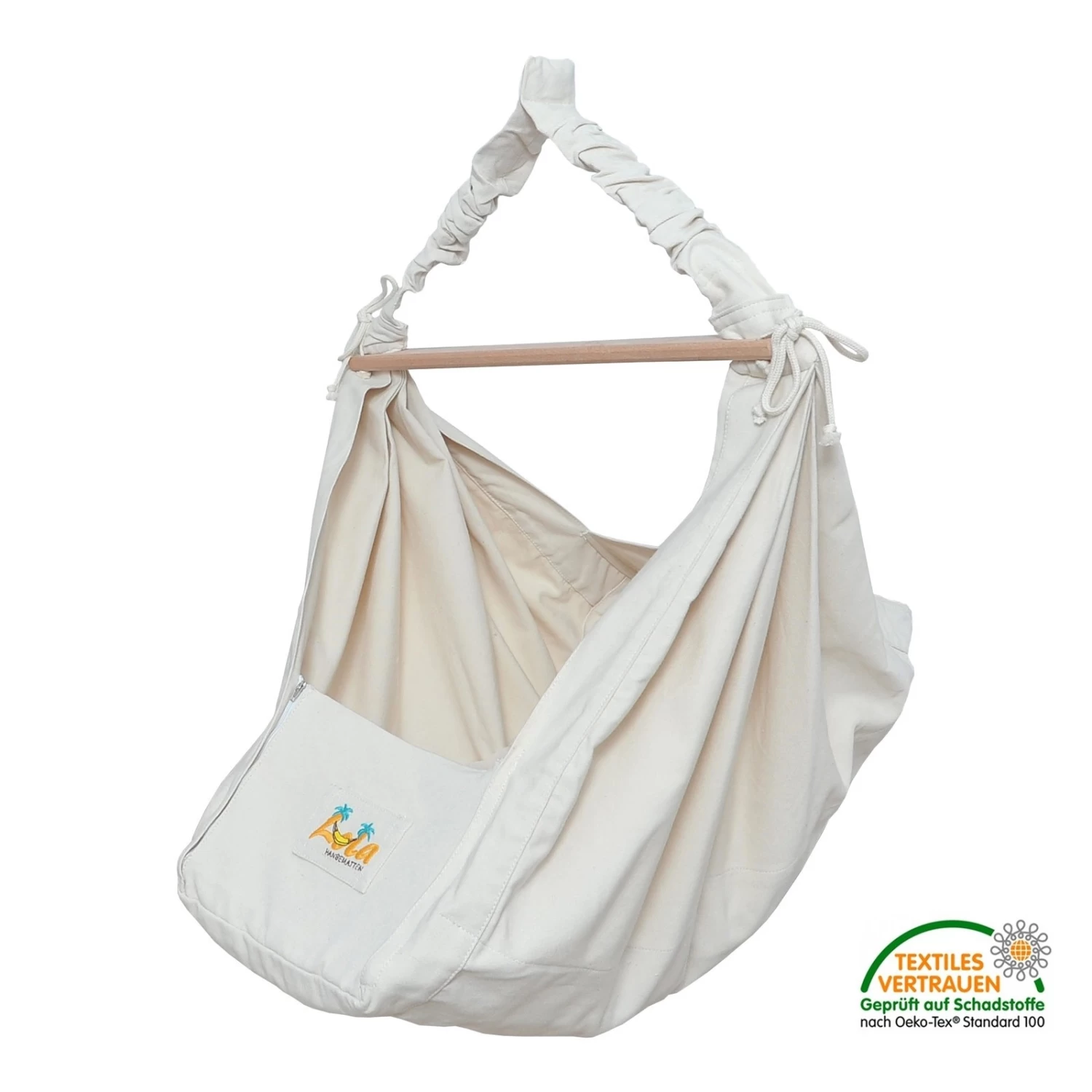 Lola BABY-SET Mit Babyhängematte YoYo Natur Und Thermomatratze ÖKO-TEX Und Holzgestell CARRELLO 5 Lola BABY-SET Mit Babyhängematte YoYo Natur Und Thermomatratze ÖKO-TEX Und Holzgestell CARRELLO – Bild 3