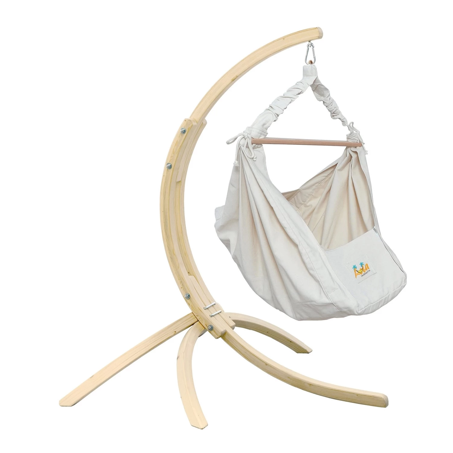 Lola BABY-SET Mit Babyhängematte YoYo Natur Und Thermomatratze ÖKO-TEX Und Holzgestell HIPPO 3 Lola BABY-SET Mit Babyhängematte YoYo Natur Und Thermomatratze ÖKO-TEX Und Holzgestell HIPPO