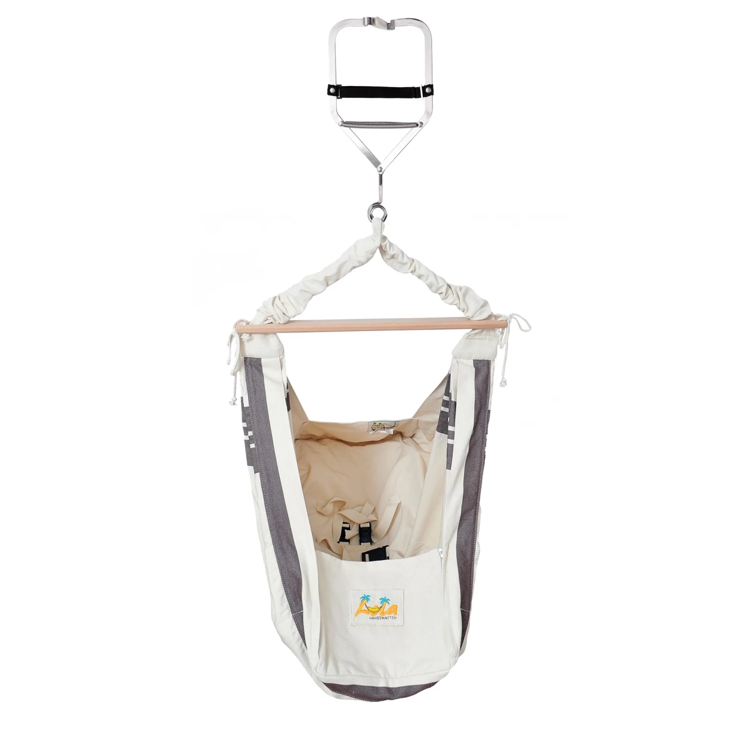 Lola TÜRKLAMMER-SET YoYo Babyhängematte Cappuccino Mit Thermomatratze ÖKO TEX Und Door Clamp 3 Lola TÜRKLAMMER-SET YoYo Babyhängematte Cappuccino Mit Thermomatratze ÖKO TEX Und Door Clamp