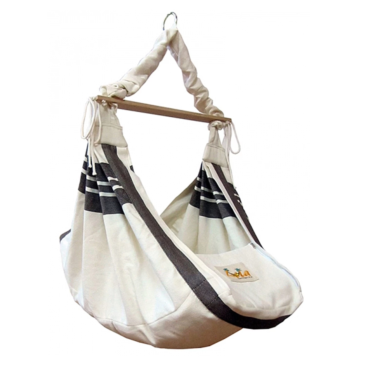 Lola TÜRKLAMMER-SET YoYo Babyhängematte Cappuccino Mit Thermomatratze ÖKO TEX Und Door Clamp 5 Lola TÜRKLAMMER-SET YoYo Babyhängematte Cappuccino Mit Thermomatratze ÖKO TEX Und Door Clamp – Bild 3