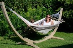 Einzel-Stabhängematte Cappuccino Outdoor -Gartenmöbel Store garten deals lola haengemattenset brasil okeanos cappucino 443300 3 1