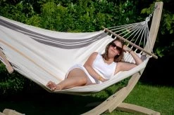 Einzel-Stabhängematte Cappuccino Outdoor -Gartenmöbel Store garten deals lola haengemattenset brasil okeanos cappucino 443300 8 1