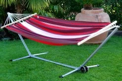 Lola Stab Hängematte Kolumbiana Red-black-white 14 Lola Stab Hängematte Kolumbiana Red-black-white -Gartenmöbel Store garten deals lola hangematte xl kolumbiana red black white 113031 4