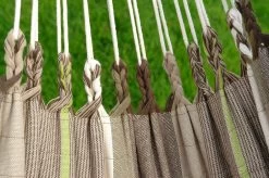 Doppel-Hängematte Santiago Taupe-Oliva Baumwolle -Gartenmöbel Store garten deals lola hangematte xl santiago taupe oliva 96770 8