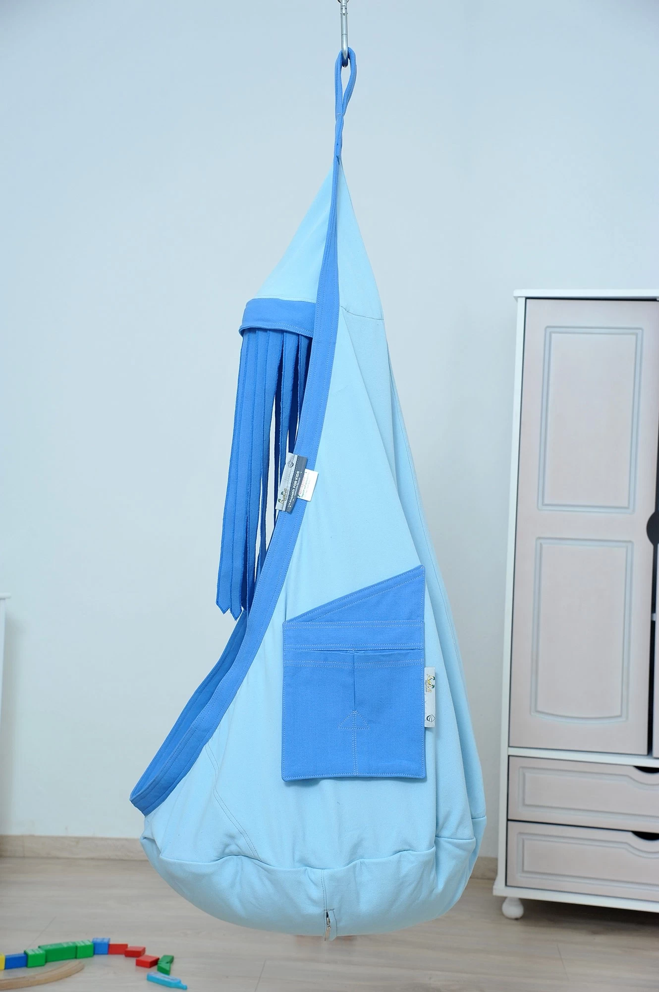 Lola Hängehöhle Loli Hopp Kids Himmelblau ÖKO TEX 4 Lola Hängehöhle Loli Hopp Kids Himmelblau ÖKO TEX – Bild 2