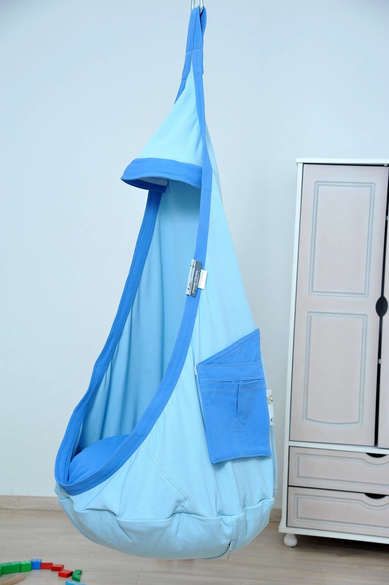 Lola Hängehöhle Loli Hopp Kids Himmelblau ÖKO TEX 8 Lola Hängehöhle Loli Hopp Kids Himmelblau ÖKO TEX – Bild 6