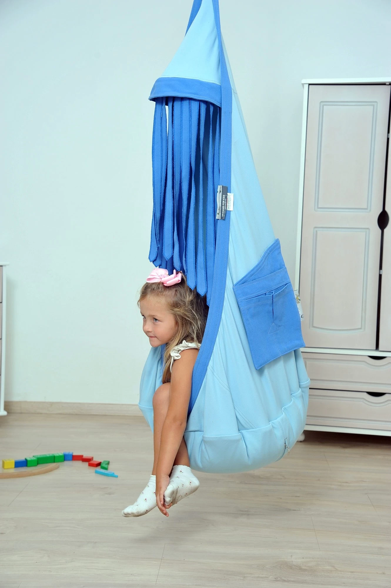 Lola Hängehöhle Loli Hopp Kids Himmelblau ÖKO TEX 12 Lola Hängehöhle Loli Hopp Kids Himmelblau ÖKO TEX – Bild 10