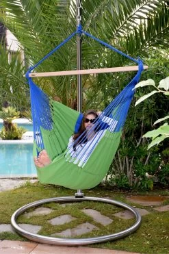 Lola Luxus Hängesessel Panorama Chair DeLuxe Marine -Gartenmöbel Store garten deals lola luxus haengesessel panorama chair deluxe marine 55005 4 1