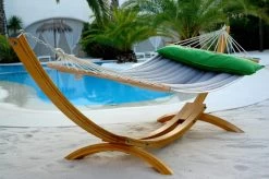 Lola Luxus Stab Hängematte Single Gefüttert Canada Steingrau-Grün -Gartenmöbel Store garten deals lola stab haengematte canada steingrau grun 96671 11