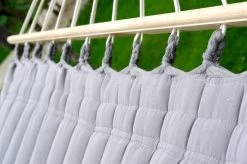 Lola Luxus Stab Hängematte Single Gefüttert Canada Steingrau-Grün -Gartenmöbel Store garten deals lola stab haengematte canada steingrau grun 96671 12