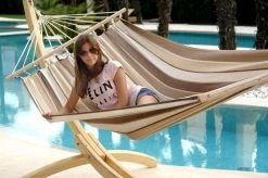 Doppel-Stabhängematte Jamaica Cappuccino Baumwolle -Gartenmöbel Store garten deals lola stabhangematte xl jamaica cappuccino 112026 3