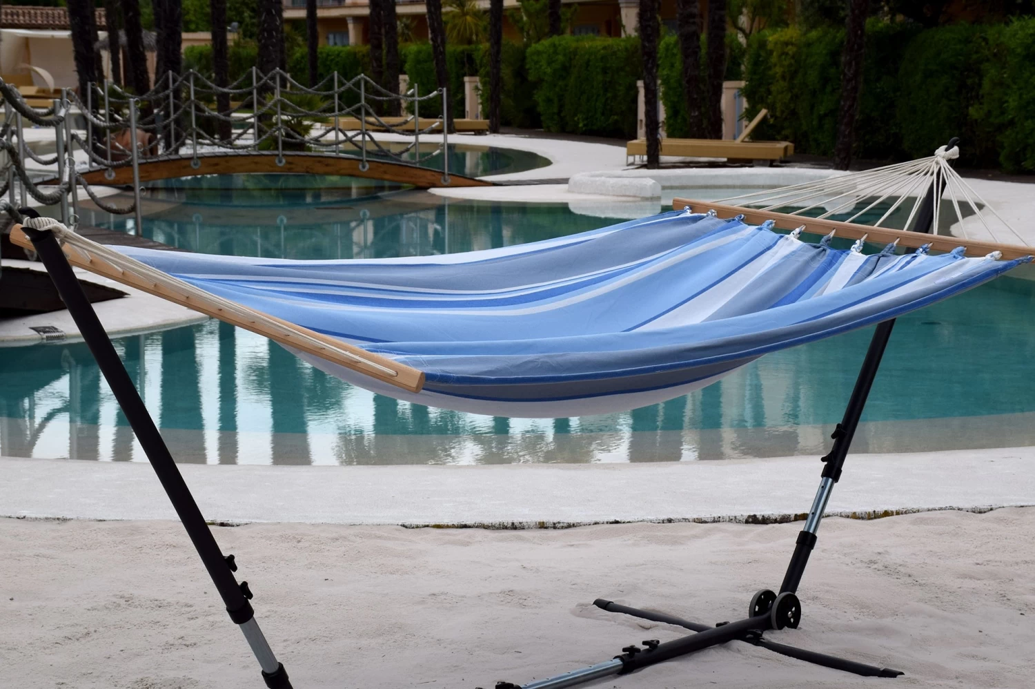 Doppel-Stabhängematte Jamaica Marine Baumwolle 14 Doppel-Stabhängematte Jamaica Marine Baumwolle – Bild 12