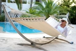 Doppel-Stabhängematte Jamaica Natura Baumwolle -Gartenmöbel Store garten deals lola stabhangematte xl jamaica natura 112029 3