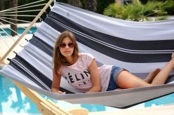 Doppel-Stabhängematte Jamaica Negro-Elegance Baumwolle -Gartenmöbel Store garten deals lola stabhangematte xl jamaica negro elegance 112023 3