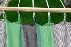 Doppel-Stabhängematte Santiago Taupe-Oliva Baumwolle -Gartenmöbel Store garten deals lola stabhangematte xl santiago taupe oliva 96787 5