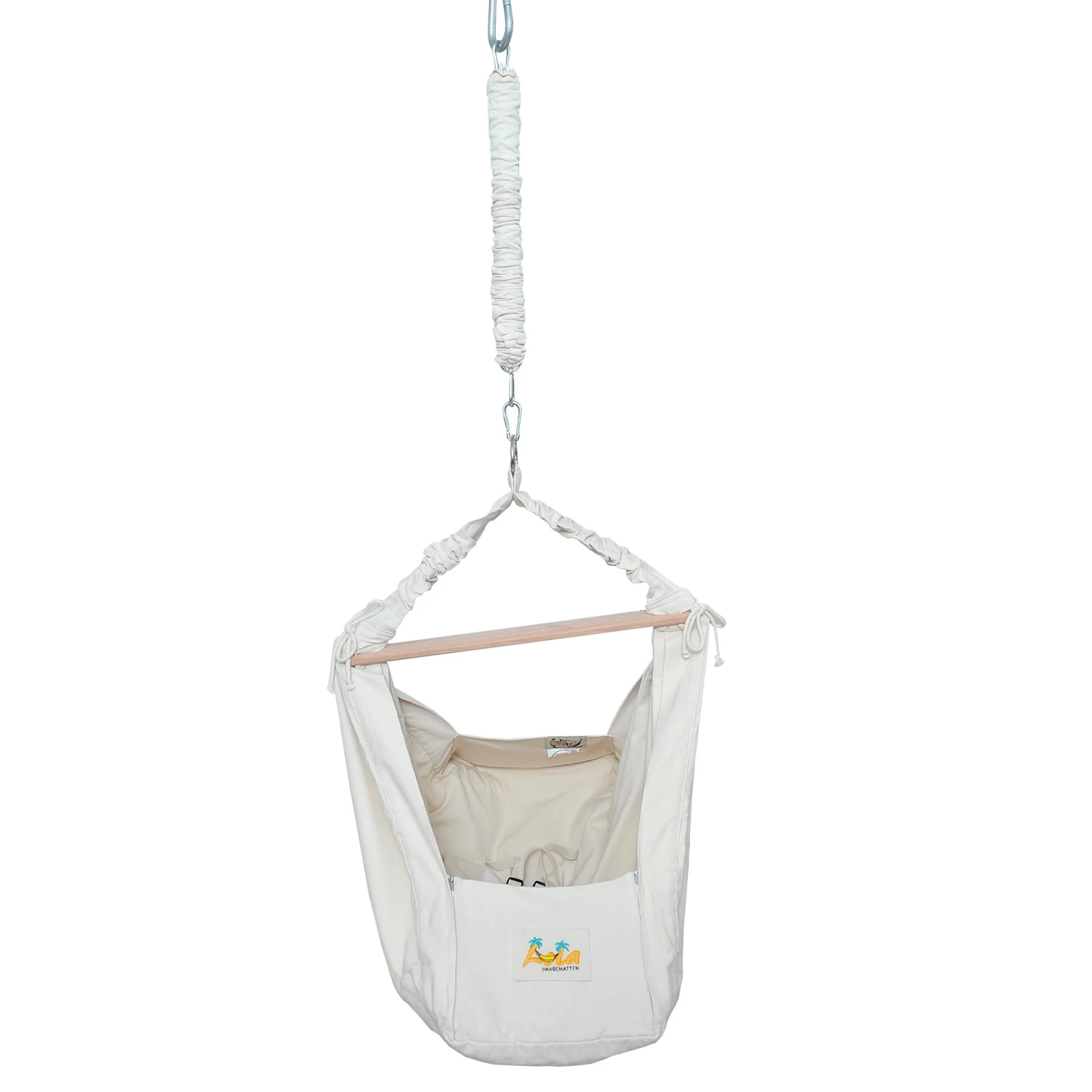 Lola FEDERWIEGE-SET YoYo Babyhängematte Natur Mit Thermomatratze ÖKO TEX Und Feder 3 Lola FEDERWIEGE-SET YoYo Babyhängematte Natur Mit Thermomatratze ÖKO TEX Und Feder