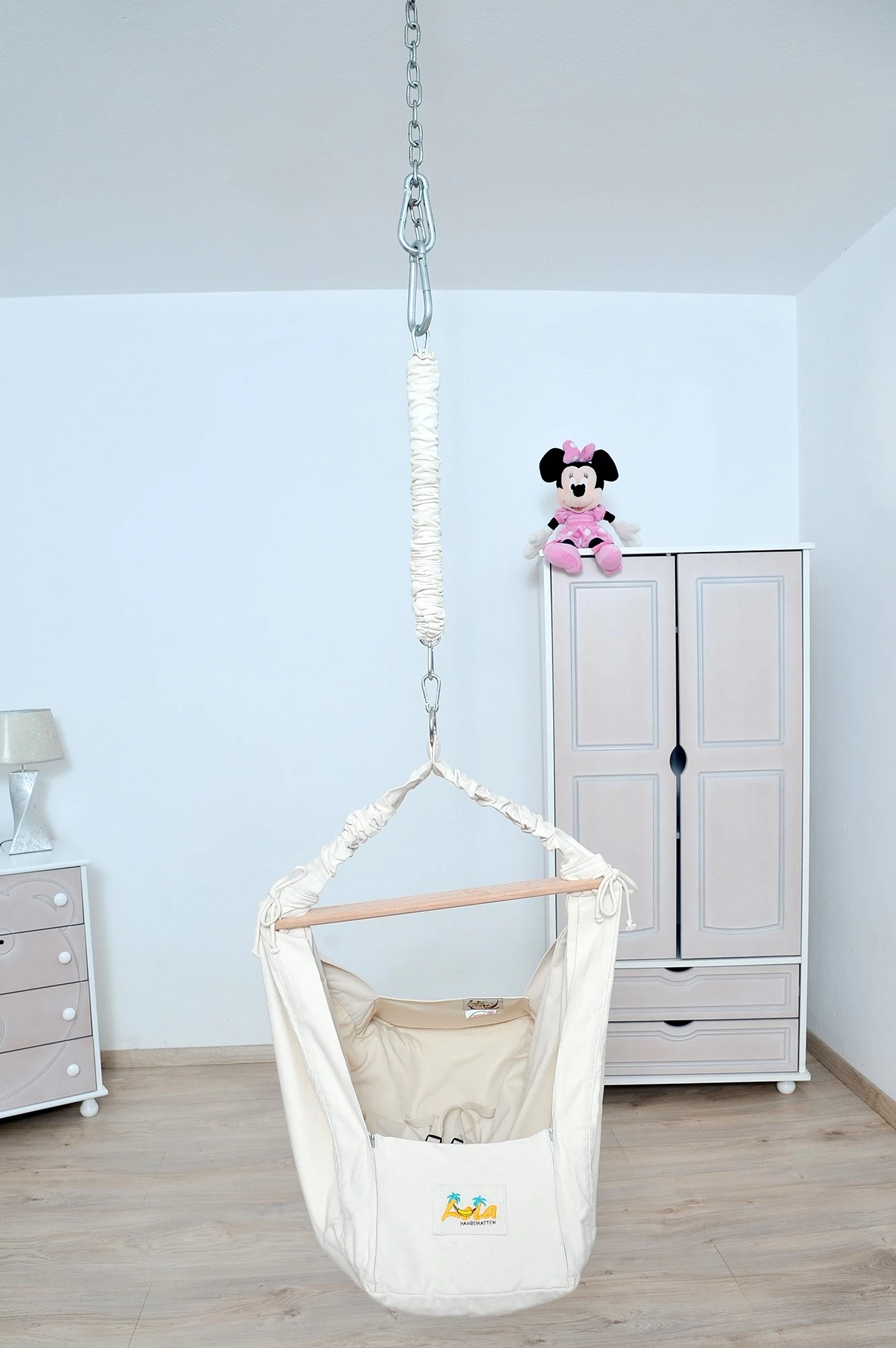 Lola FEDERWIEGE-SET YoYo Babyhängematte Natur Mit Thermomatratze ÖKO TEX Und Feder 5 Lola FEDERWIEGE-SET YoYo Babyhängematte Natur Mit Thermomatratze ÖKO TEX Und Feder – Bild 3