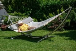 Hängemattenset Lola ROYAL DELUXE Mit Luxus Stabhängematte American SILVER 31 Hängemattenset Lola ROYAL DELUXE Mit Luxus Stabhängematte American SILVER -Gartenmöbel Store garten deals luxus stab hangematte american silver grey 10 1