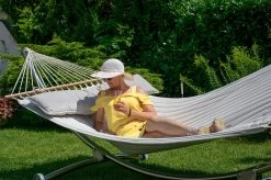 Hängemattenset Lola ROYAL DELUXE Mit Luxus Stabhängematte American SILVER 36 Hängemattenset Lola ROYAL DELUXE Mit Luxus Stabhängematte American SILVER -Gartenmöbel Store garten deals luxus stab hangematte american silver grey 15 1