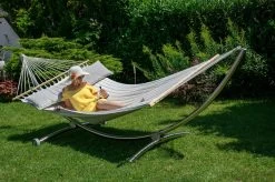 Hängemattenset Lola ROYAL DELUXE Mit Luxus Stabhängematte American SILVER 29 Hängemattenset Lola ROYAL DELUXE Mit Luxus Stabhängematte American SILVER -Gartenmöbel Store garten deals luxus stab hangematte american silver grey 8 1