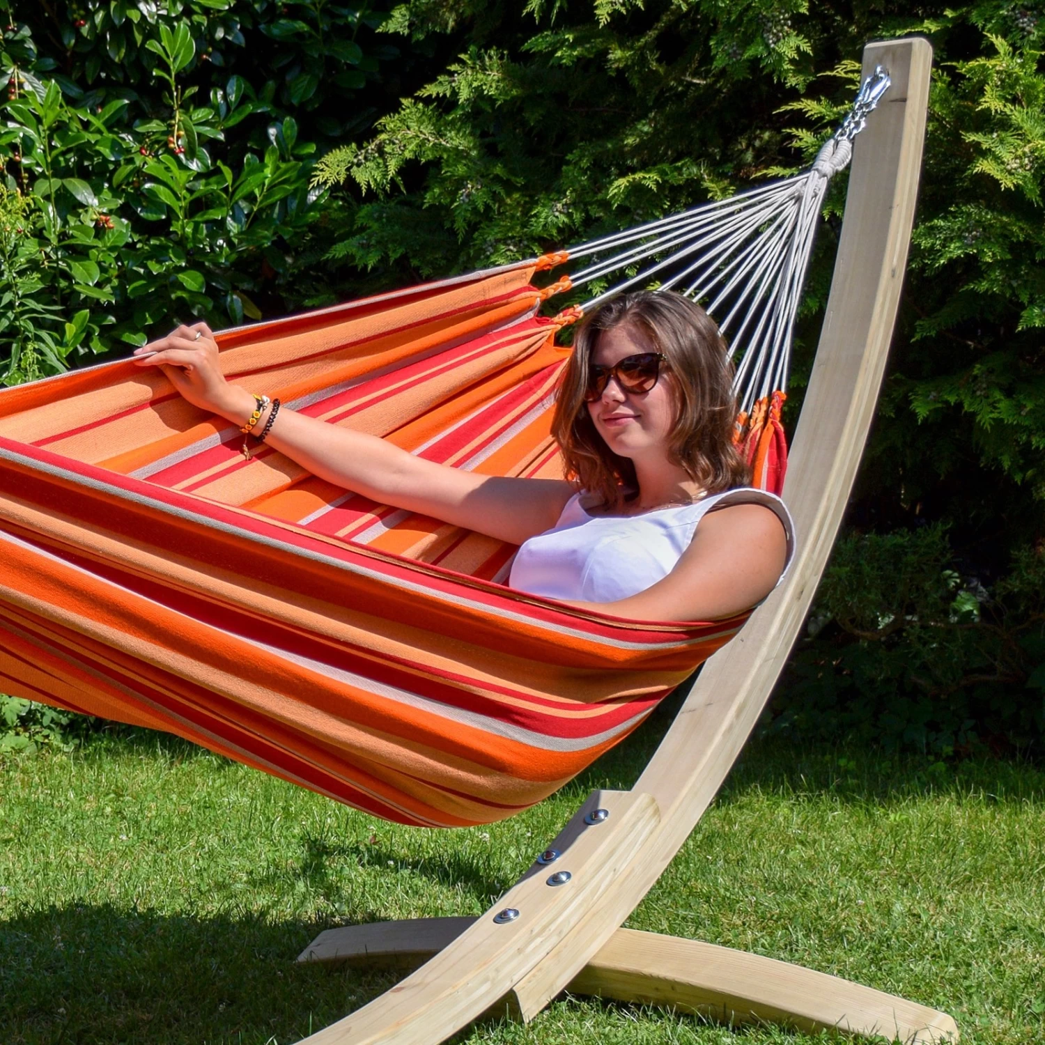 Lola Hängematten-Set Okeanos Holzgestell Mit Tuchhängematte Kolumbiana Mango 9 Lola Hängematten-Set Okeanos Holzgestell Mit Tuchhängematte Kolumbiana Mango – Bild 7