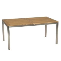 Stern Ausziehtisch 162/220x90 Cm Edelstahl Mit Teakplatte FSC®-zertifiziert