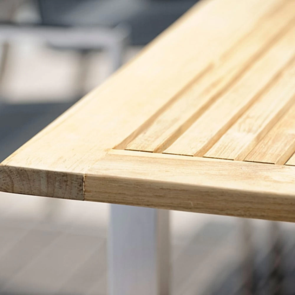 Stern Ausziehtisch 162/220x90 Cm Edelstahl Mit Teakplatte FSC®-zertifiziert 7 Stern Ausziehtisch 162/220x90 Cm Edelstahl Mit Teakplatte FSC®-zertifiziert – Bild 5