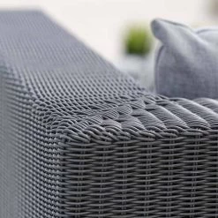 Stern Fontana Korpus 3-Sitzer-Sofa Geflecht Basaltgrau Inkl. Sitz- Und Rückenkissen Seidengrau 100% Polyacryl Mit Reißverschluss -Gartenmöbel Store garten deals stern fontana 3 sitzer sofa 418172 6