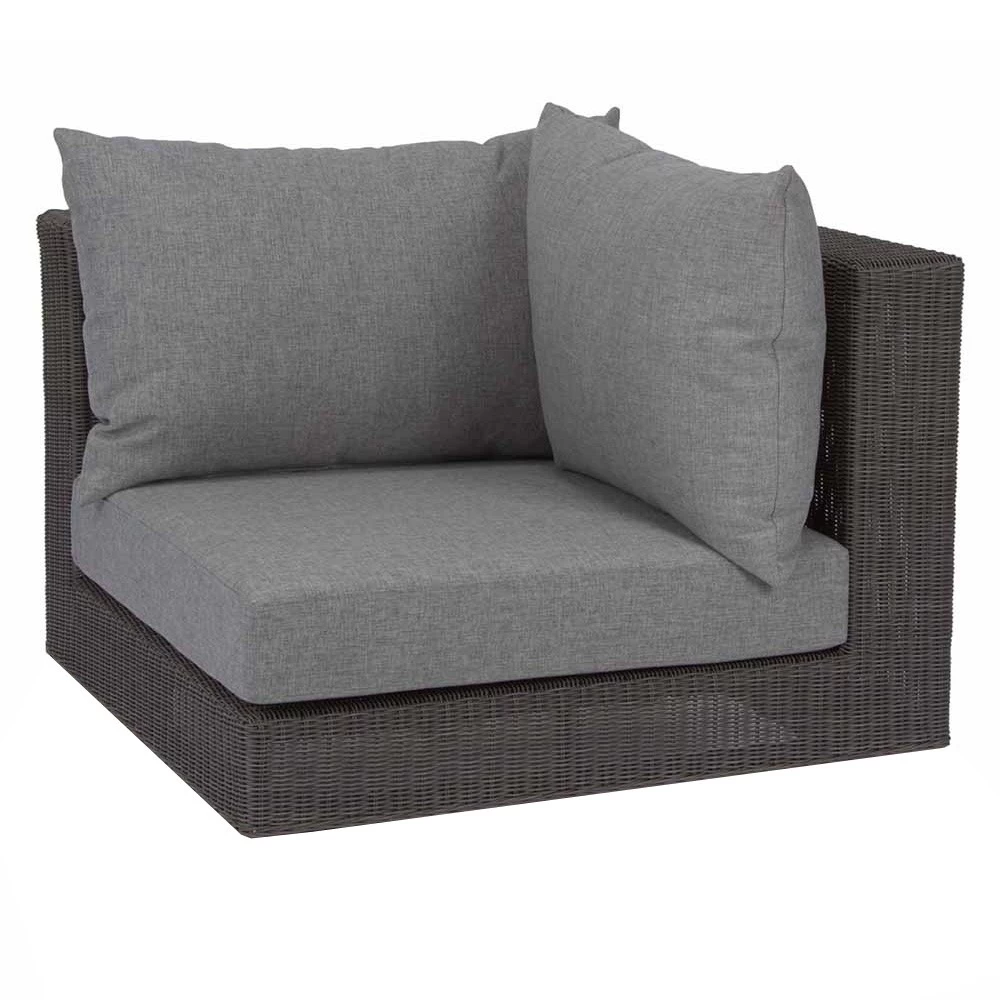 Stern Fontana Lounge-Set 2 Gestell Edelstahl / Geflecht Basaltgrau 5 Stern Fontana Lounge-Set 2 Gestell Edelstahl / Geflecht Basaltgrau – Bild 3