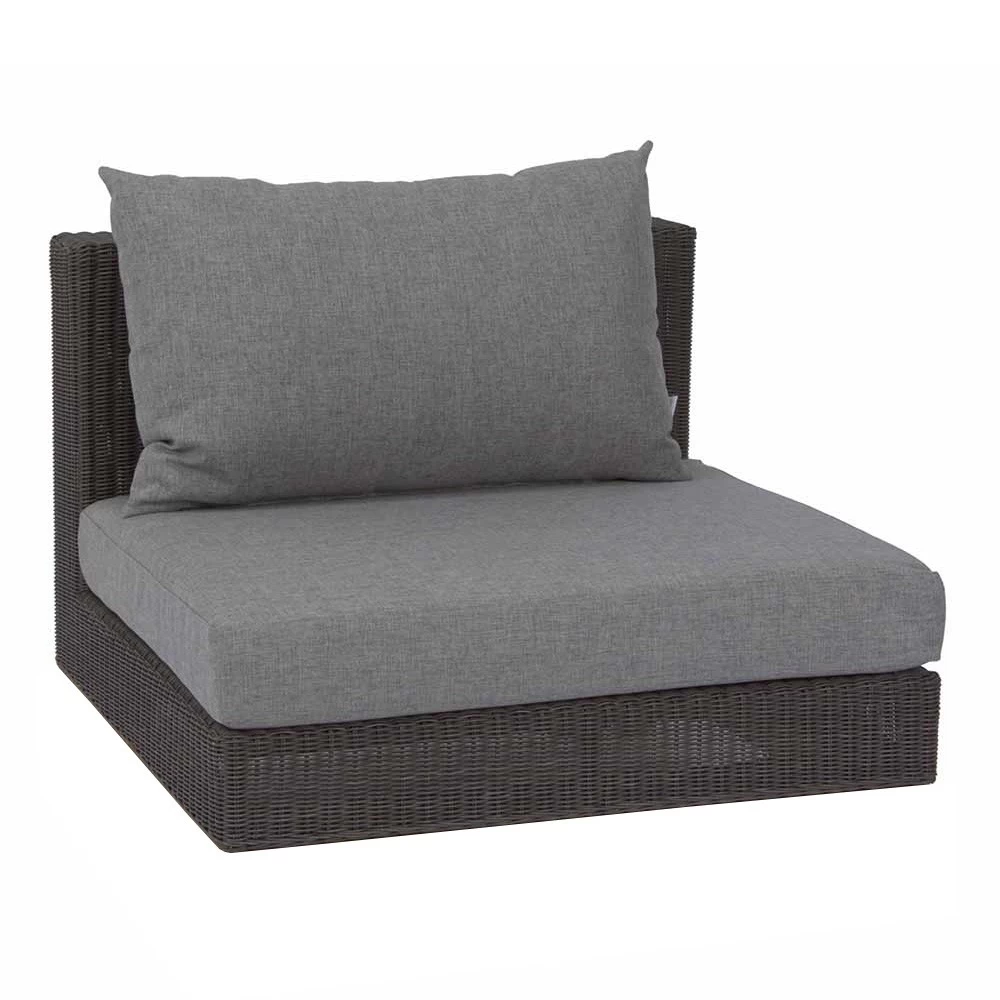 Stern Fontana Lounge-Set 2 Gestell Edelstahl / Geflecht Basaltgrau 4 Stern Fontana Lounge-Set 2 Gestell Edelstahl / Geflecht Basaltgrau – Bild 2