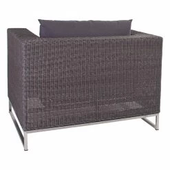 Stern Fontana Korpus Sessel Geflecht Basaltgrau Inkl. Sitz- Und Rückenkissen Seidengrau 100% Polyacryl Mit Reißverschluss -Gartenmöbel Store garten deals stern fontana sessel geflect basaltgrau 418170 8