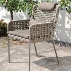 Stern GRETA Sessel Aluminium Champagner Mit Synthetikfaser Ecru Inkl. Sitz- Und Rückenkissen Rehbraun, 100% Polyacryl Mit Reißverschluss -Gartenmöbel Store garten deals stern greta sessel alu champagner 416591 5