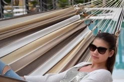 Hängemattenset Universal Anthrazit Metallgestell Mit XL Jamaica Cappuccino Tuchhängematte -Gartenmöbel Store garten deals universal anthrazit haengematten metallgestell mit xl jamaica cappuccino double 44668 3