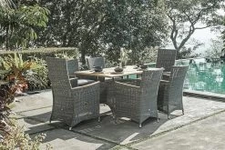 ZEBRA Relaxsessel STATUS Geflecht Grey Black, Alu-Rahmen Und Teakarmlehnen, Verstellbare Rückenlehne -Gartenmöbel Store garten deals zebra 20128 status relaxgrau schwarz 4