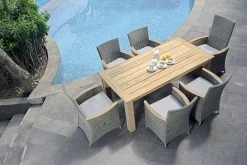 ZEBRA Relaxsessel STATUS Geflecht Grey Black, Alu-Rahmen Und Teakarmlehnen, Verstellbare Rückenlehne -Gartenmöbel Store garten deals zebra 20128 status relaxgrau schwarz 6