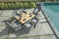 ZEBRA Relaxsessel STATUS Geflecht Grey Black, Alu-Rahmen Und Teakarmlehnen, Verstellbare Rückenlehne -Gartenmöbel Store garten deals zebra 20128 status relaxgrau schwarz 7