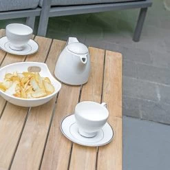 Zebra Hudson Ausziehtisch Edelstahl, Teaktischplatte Gebürstet, Ausziehbar, Graphite 230/315x100 Cm -Gartenmöbel Store garten deals zebra 3450 hudson tisch edelstahl graphite 5