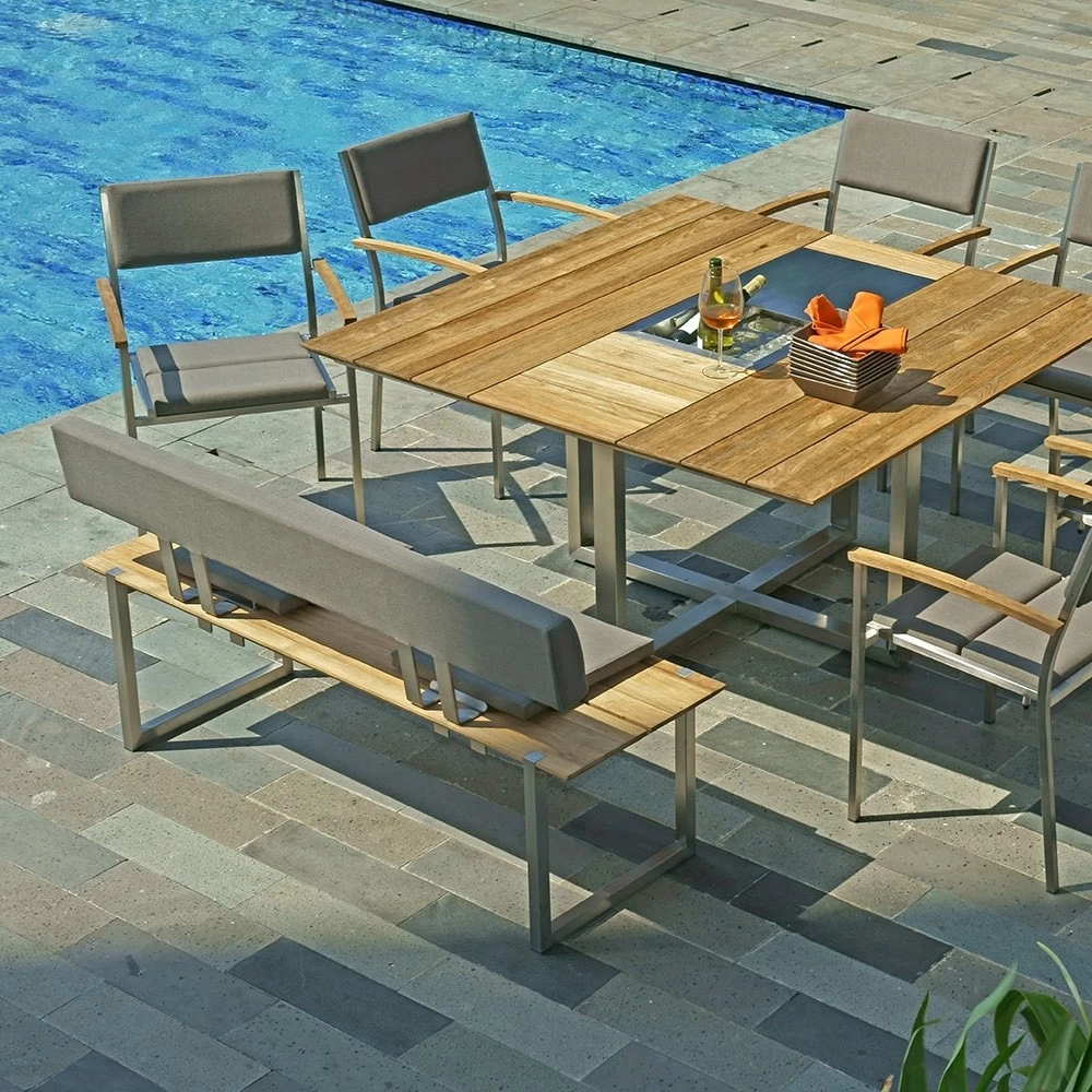 Zebra Quadux Bank 140x45x43 Aus Edelstahl Und Recycelt Teak 7 Zebra Quadux Bank 140x45x43 Aus Edelstahl Und Recycelt Teak – Bild 5