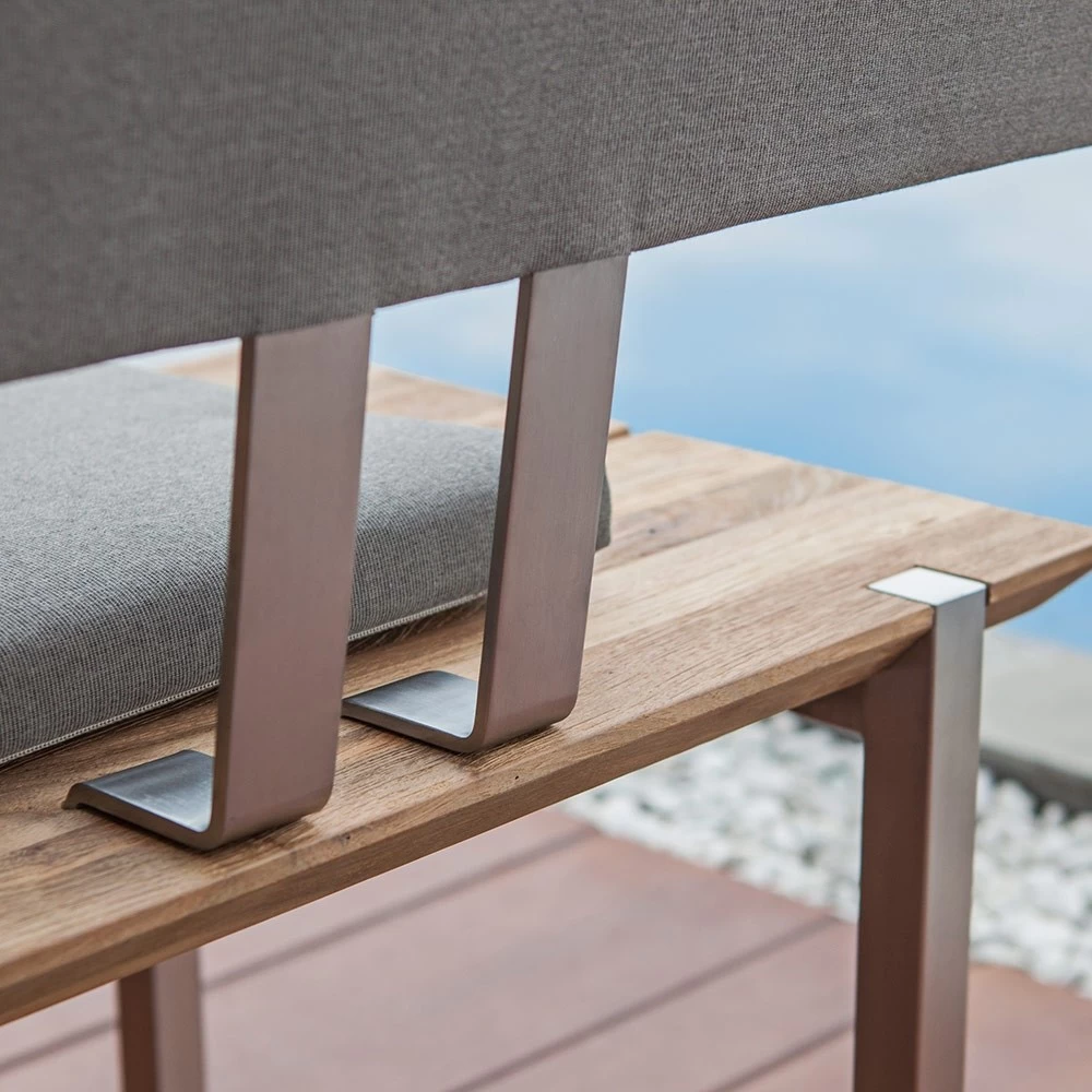 Zebra Quadux Bank 140x45x43 Aus Edelstahl Und Recycelt Teak 10 Zebra Quadux Bank 140x45x43 Aus Edelstahl Und Recycelt Teak – Bild 8