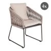 Stern 4x Marla Kufensessel Alu Anthrazit Kordel Salt Kissen 100% Polyacryl Graubraun -Gartenmöbel Store gd 4x stern kufensessel marla alu anthrazit kordel graubraun 48737