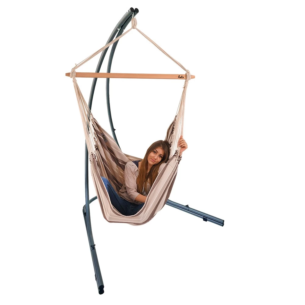 Lola PALMA Hängesesselgestell Aus Metall Mit XXL Hängesessel Beauty Sofa Latte Macchiato 110 Cm Wetterfest 3 Lola PALMA Hängesesselgestell Aus Metall Mit XXL Hängesessel Beauty Sofa Latte Macchiato 110 Cm Wetterfest