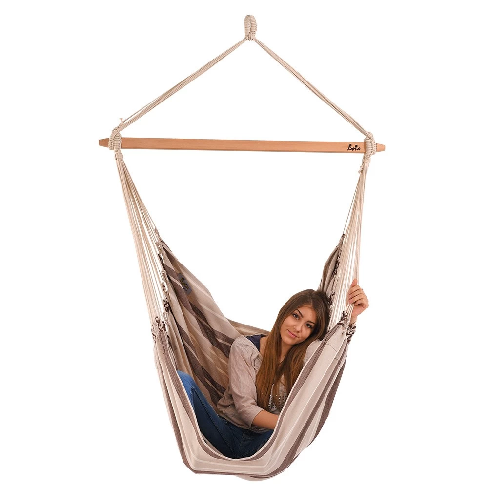 Lola PALMA Hängesesselgestell Aus Metall Mit XXL Hängesessel Beauty Sofa Latte Macchiato 110 Cm Wetterfest 4 Lola PALMA Hängesesselgestell Aus Metall Mit XXL Hängesessel Beauty Sofa Latte Macchiato 110 Cm Wetterfest – Bild 2