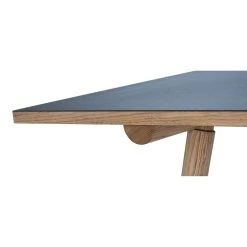 Houe HEKLA Esstisch 208x95cm Beine: Eiche Massiv Geölt Und Dunkelgrüne Linoleumplatte Und Geölte Eichenkante -Gartenmöbel Store houe hekla esstich 208x95 dunkelgruene 3