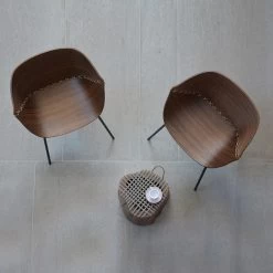 Jan Kurtz Sessel GOSSIP, Gestell: Stahlrohr Schwarz 18 Mm Sitzschale Nussbaum Mit 6 Mm Polyester Seil -Gartenmöbel Store jan kurtz 499386 gossip 4