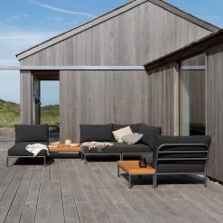 Houe Level 2 Lounge Set 2-sitzer, Loungesessel Und Liege Daybad Char Mit Beistelltisch Und Sidetable Tisch