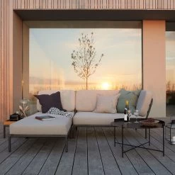 Houe LEVEL Lounge Ecke Cozy Corner - Links - Ash -Gartenmöbel Store level set ash houe 2128 1