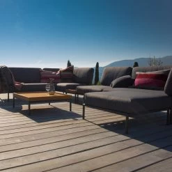 Houe LEVEL Lounge Ecke Cozy Corner - Links - Dark Grey 18 Houe LEVEL Lounge Ecke Cozy Corner - Links - Dark Grey -Gartenmöbel Store level set dark grey houe 9721 1